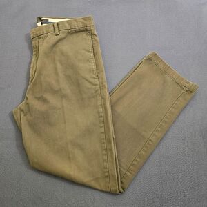 Vintage Banana Republic Men 35X34 (35X32) Green Gavin Chino Flat Front Pants